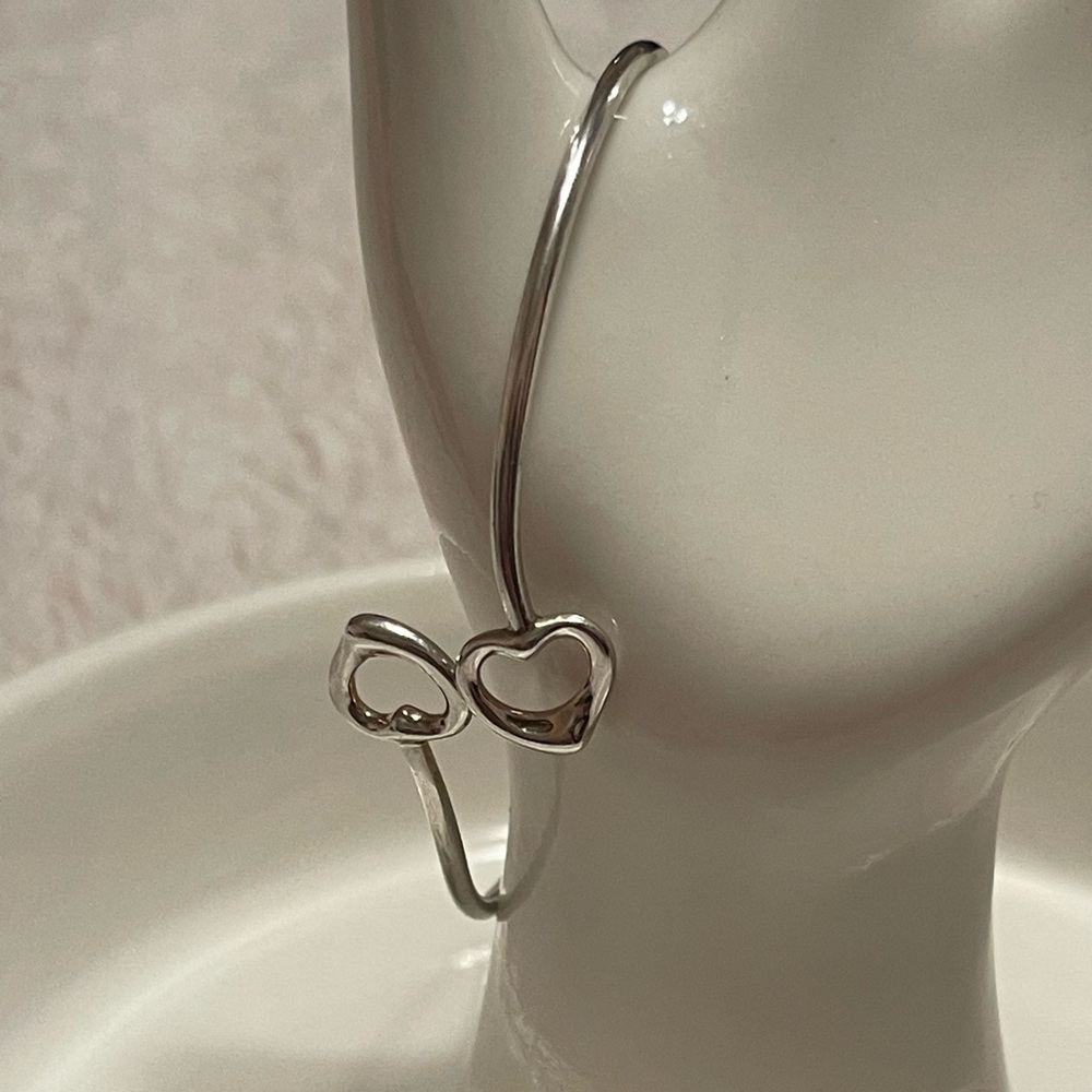 Doble open heart bangle